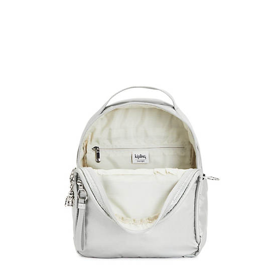 Kipling Kae Classic Metallic Rygsække Sølv | DK 1587VR